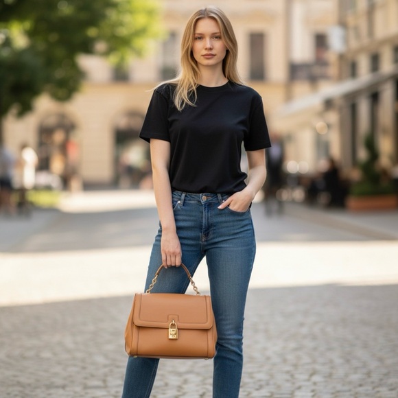 Dolce & Gabbana Padlock Leather Shoulder Bag π - Picture 2 of 16